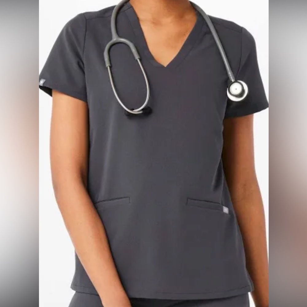 Figs charcoal Casma top